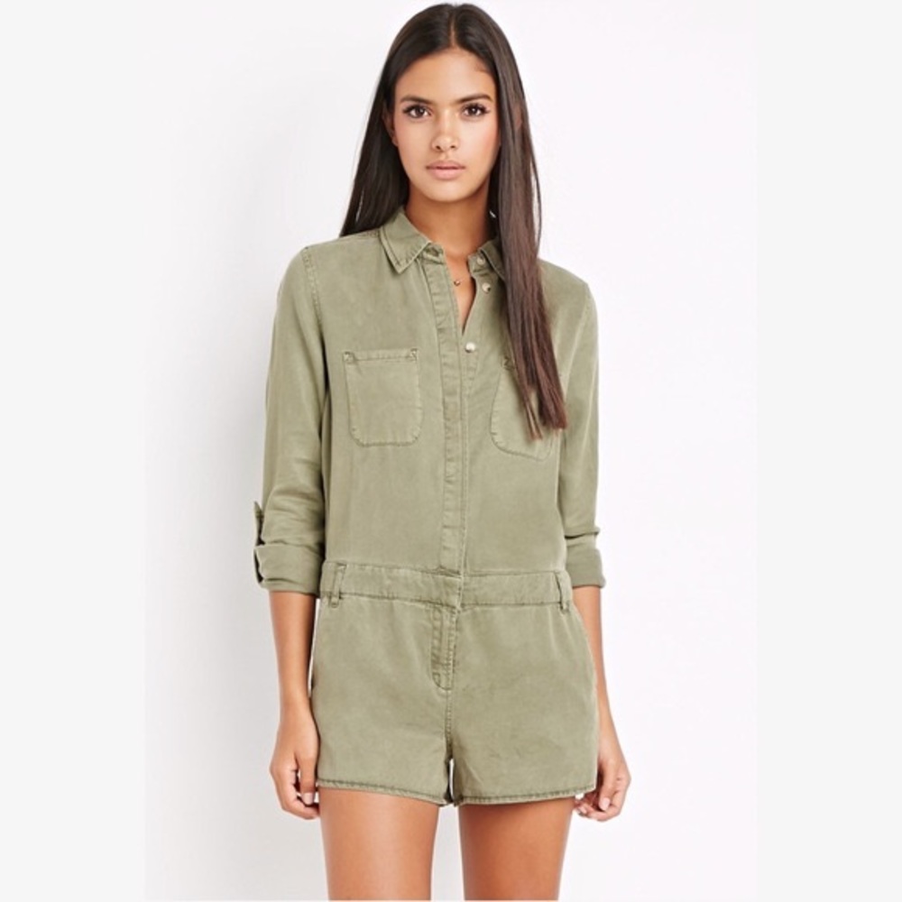 Forever21 Jumper/Romper Olive Green